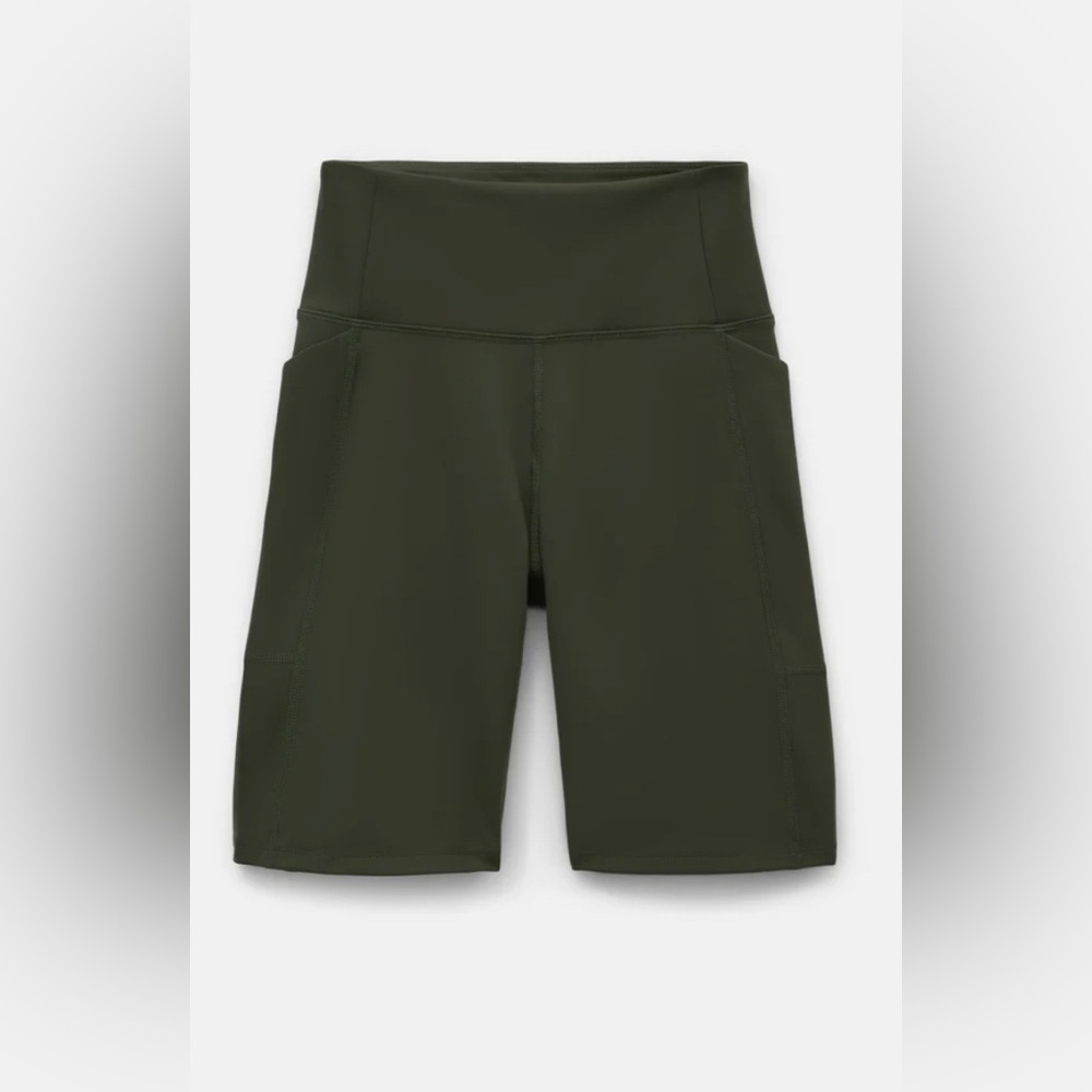 NWT Girlfriend Collective Terrace High-Rise Pocket Bike Short in Core Green , XS